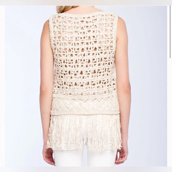 NWOT Endless Rose Woven Tank‎ Natural S/M - Picture 2 of 9